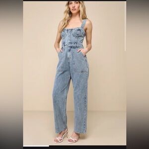 Light Wash Blue women’s Jean jumpsuit